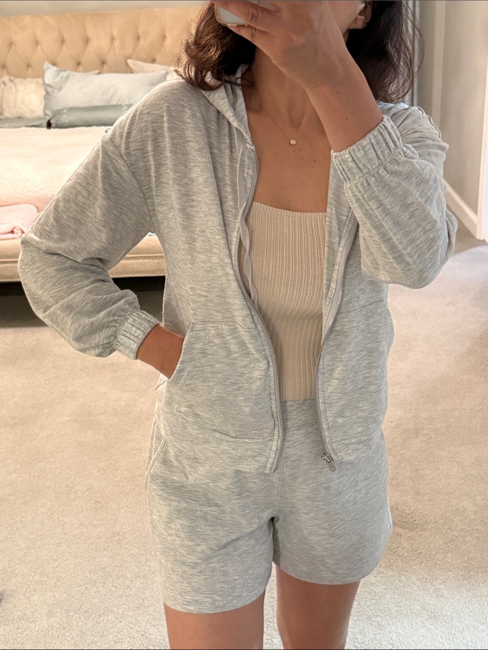 Banana Republic women’s zip up and shorts set. size XS.